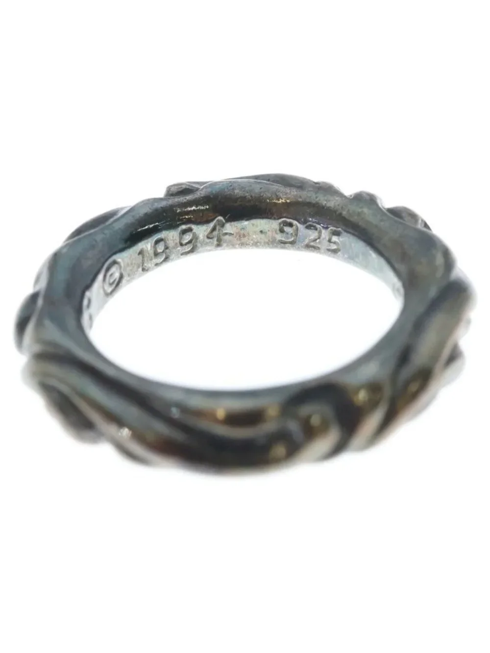 Chrome Hearts Scrl Band Scroll Ring Silver